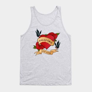 Valentine Tattoo True Love Heart and Swallows Tank Top